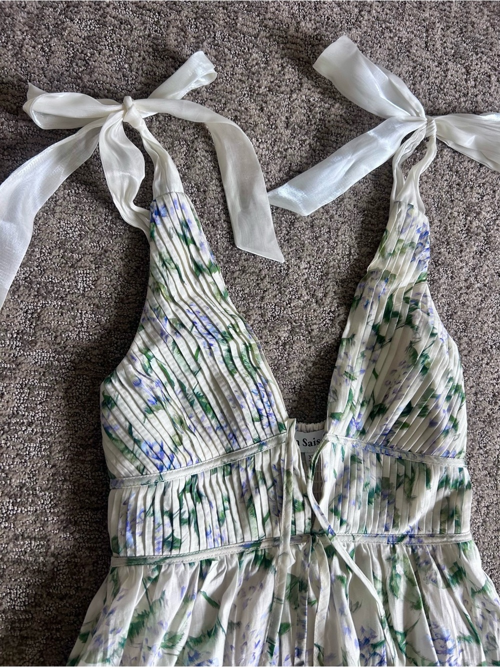 En Saison Charleston Floral Tie-Shoulder Mini Dress - Size XS - Picture 2 of 13